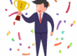Pngtree victory winning winning winning successful person character champion first png image 6158590